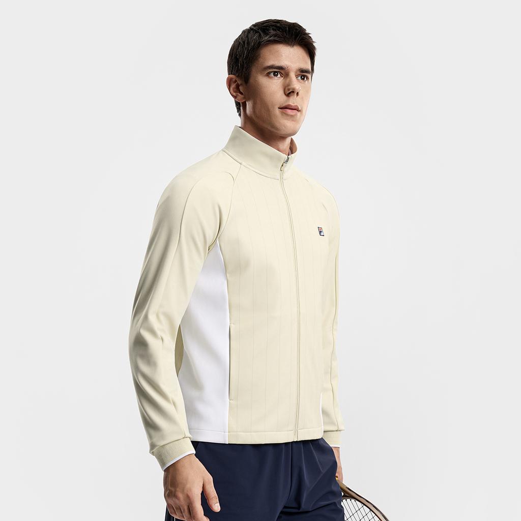 Fila Теннис Минималистичный Классический Спортивный Теннисный Стиль Повседневный Удобный Универсальный Вязаный Кардиган Мужские куртки Абрикосовый A11M613511FBG