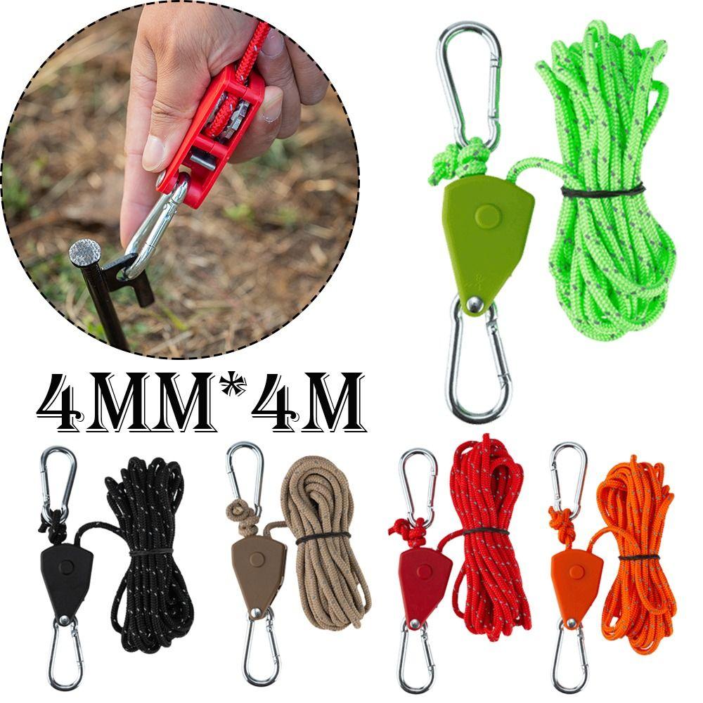 Pulley Ratchet Hangers 4mm Tent Anchor Metal Lifting Pulley Outdoor Pulley Adjuster