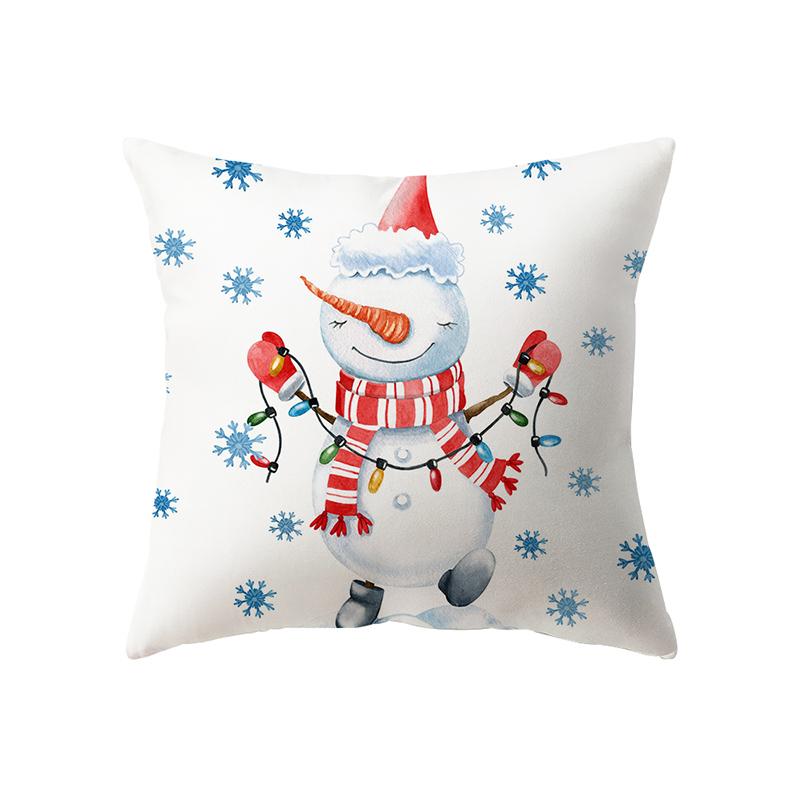 Рождественская тема Санта-Клаус с принтом наволочка для дома, гостиной, украшения дивана, полиэстеровая подушка, наволочка