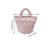 Korean Style Bucket Bag Sweet Fresh Lace Lunch Bag Portable Bowknot Handbag  Student