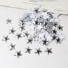 100Pcs Gold/Silver Stars for Christmas Party Decor Foam Fabric Stars DIY Scrapbook Cards Ornaments Embellishments Accessory