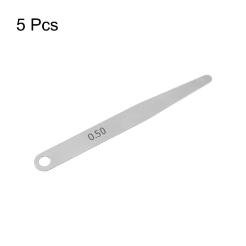 uxcell 5-Piece Gap Gauge, 0.5 Mm Thickness Gauge, 65MN Steel, Metric Distance Measuring Tool, Single Blade