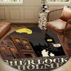 Sherlock Victorian Mystery Round mat, Anti-slip Circle Carpet Chair rug For livingroom,Bedroom, doormat home decor Gift Christmas Gifts