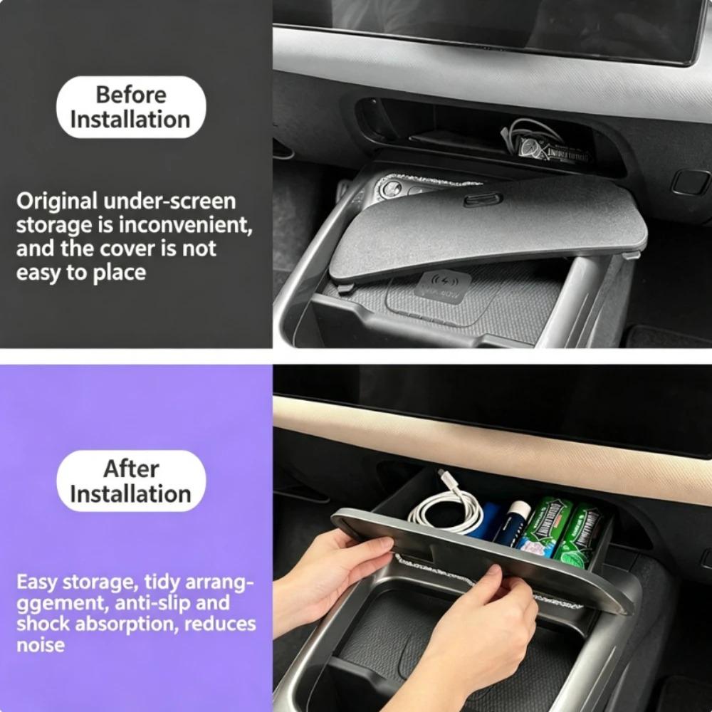 For 2025 BYD Dolphin Smart Car Central Control Hidden Storage Box Original Car Color Interior Accessories Storage Box Set