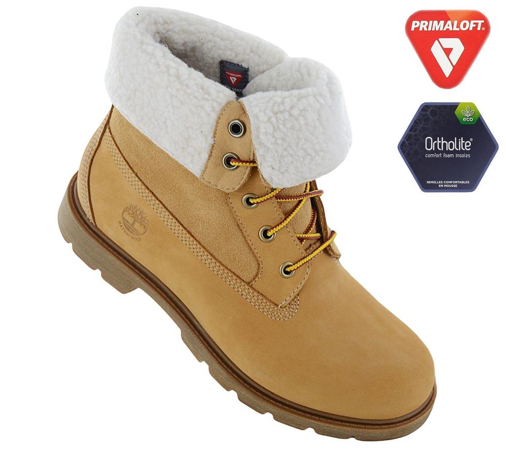 Timberland Linden Woods WP Fleece Boots — женские зимние ботинки из кожи на подкладке из пшеницы ORIGINAL Shoes