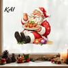 Festive Party Supplies Santa Claus Wall Sticker, Waterproof PVC Decal, Removable Decorative Window Clings Art for Glass Windows And Doors Durable