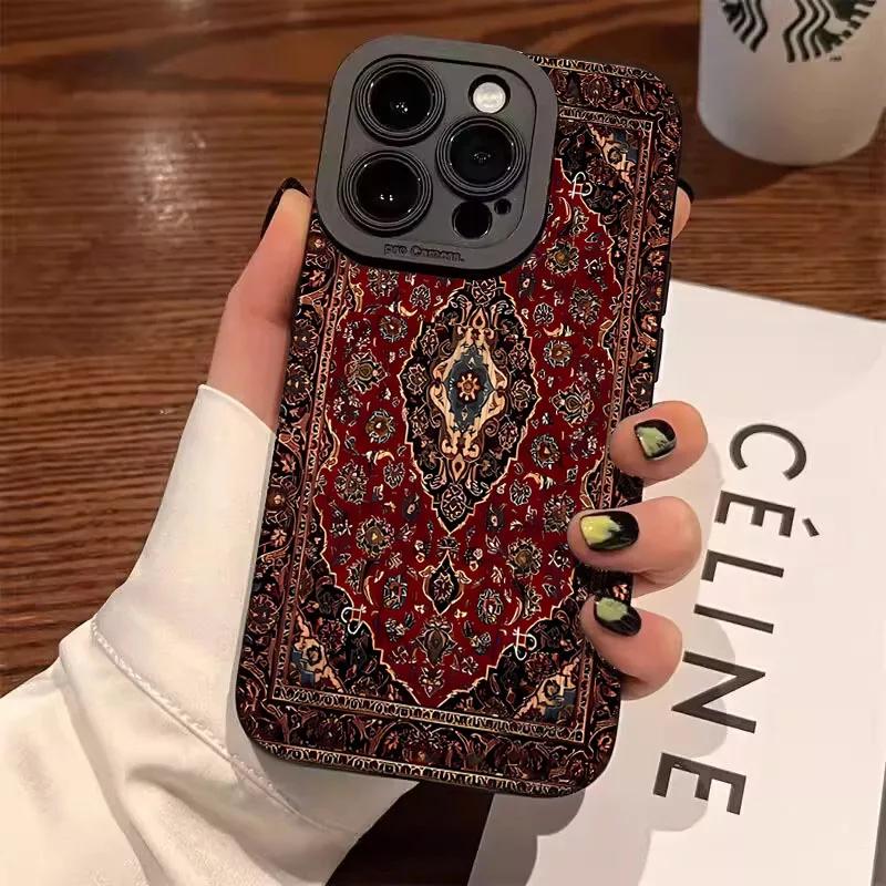 ГОРЯЧИЙ Винтажный Персидский Ковер Чехол для Телефона Для Samsung Galaxy S26 S25 S24 S23 S22 S21 S20 Note20 Edge FE Plus Ultra 4G 5G Мягкий Чехол