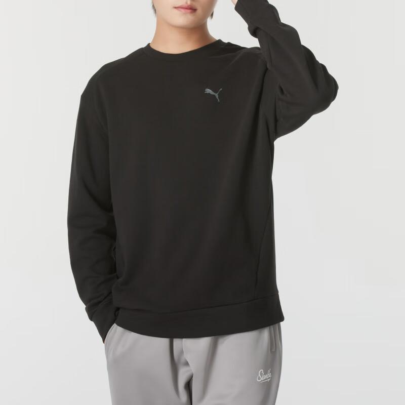 Puma Тренировочный пуловер, удобная толстовка, мужская толстовка, черная 684186-01