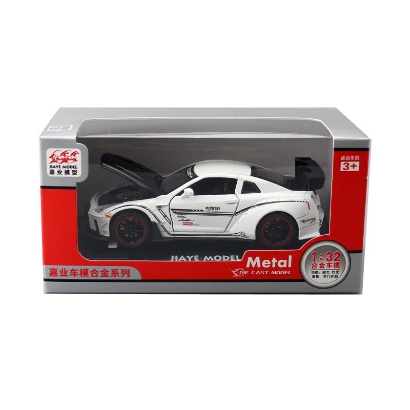 R35 Gtr Alloy Car Model 132 With Light Sound Open Doors For Gift Kids