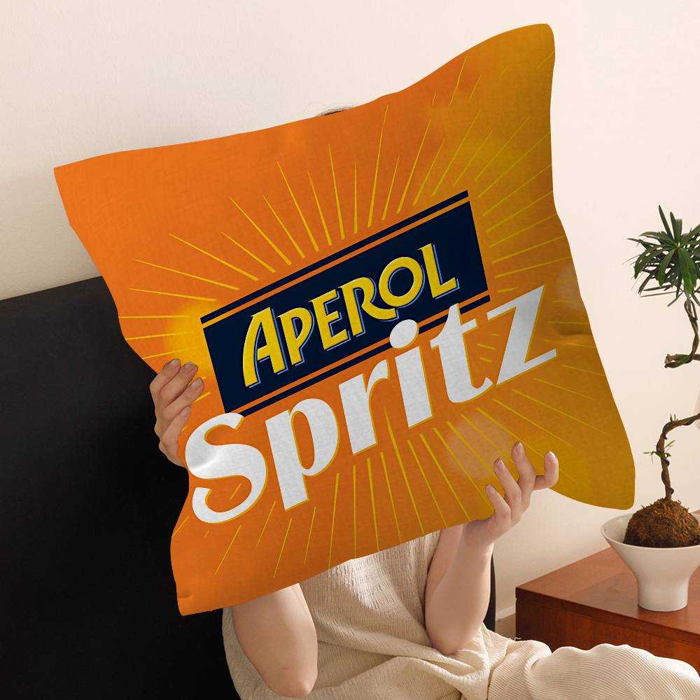 A-Aperol S-Spritz Pillow Cushion Cover Pillowcase Living Room Sofa Home Decor