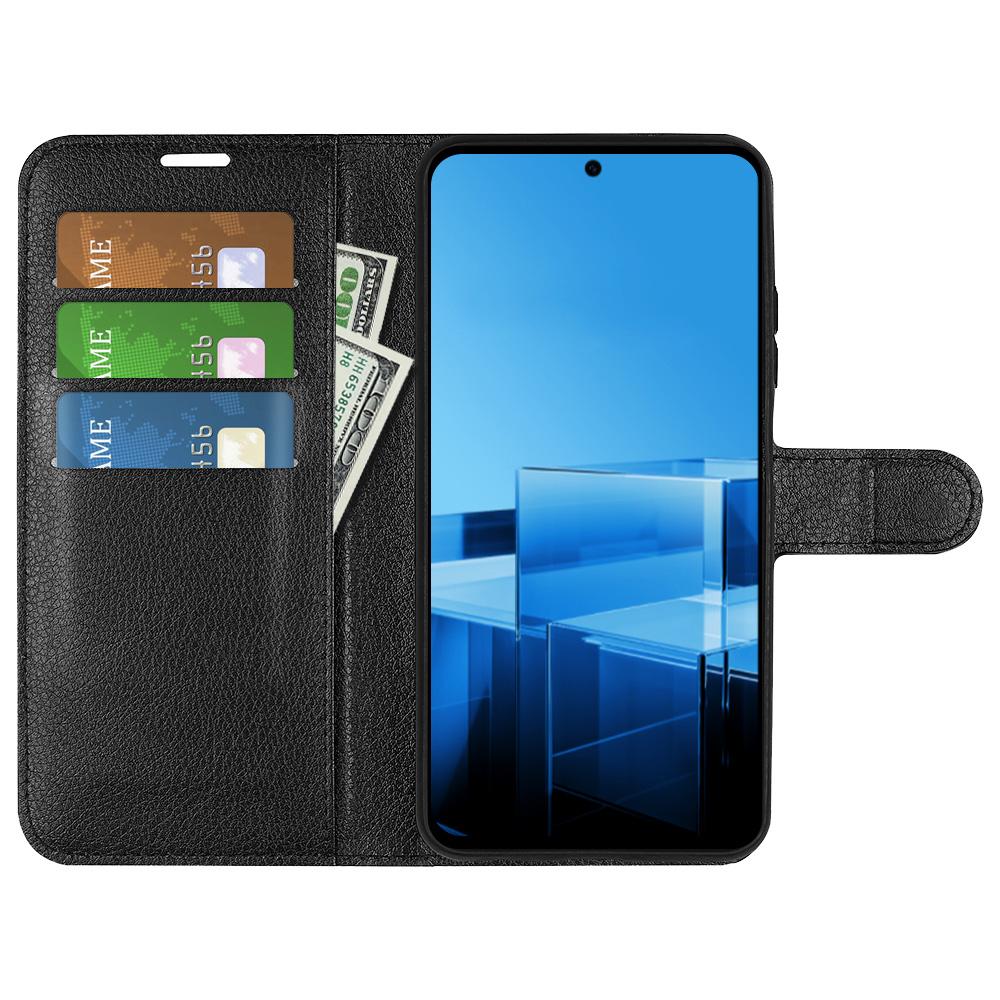 Чехол для Asus Zenfone 11 Ultra 5G с текстурой личи, держателем для карт, защитная крышка для телефона