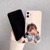 Чехол для телефона с рисунком мультяшной девочки для iPhone17,16,15,14,13,12,11 Plus,Pro Max Мягкий прозрачный чехол