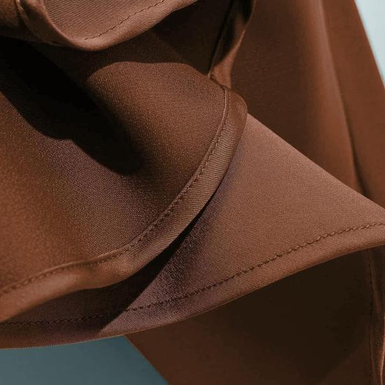 Юбка макси женская гладкая атласная длинная юбка с застежкой-молнией однотонная весна