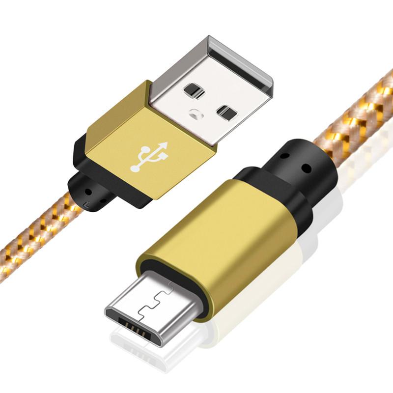 Кабель Micro USB 1 м 2 м 3 м USB-кабель для быстрой зарядки для Samsung S6 S7 Xiaomi 4X LG Tablet Android Мобильный телефон Зарядка через USB