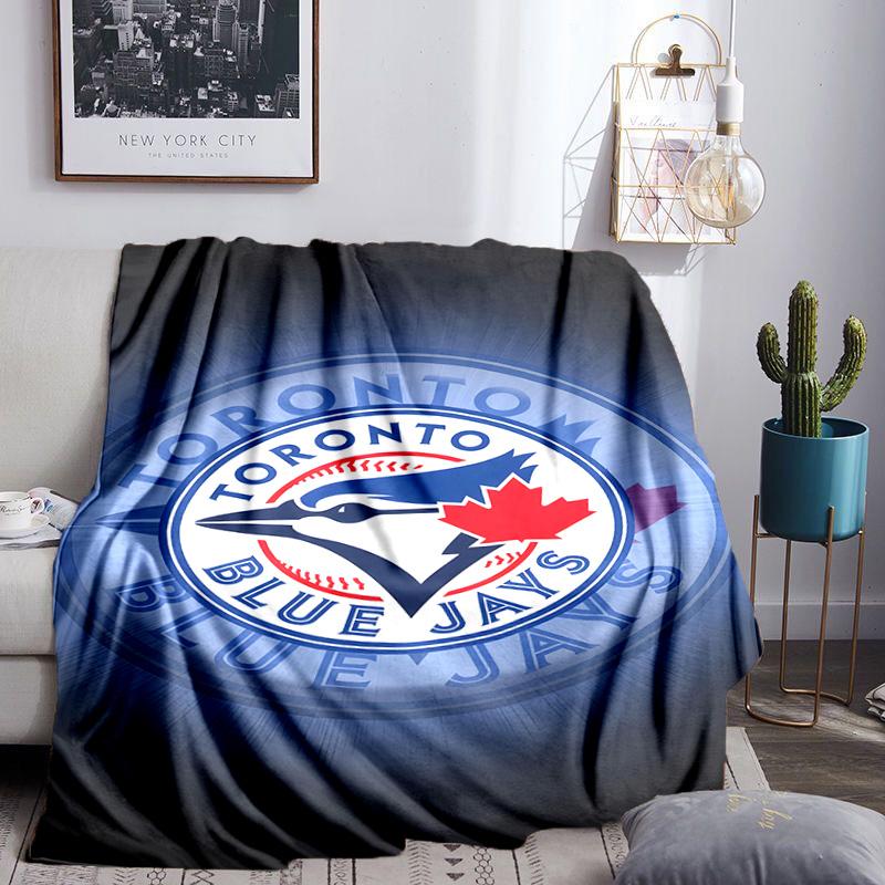 Blue Jays Logo Blanket Lightweight Flannel Bedding Blanket Perfect for Travel, Camping, Living Rooms, Offices, Sofas, Fan Christmas gift