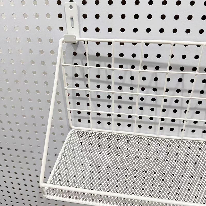 Eco-Friendly Odorless Metal Pegboard with No-Drill Hanging Baskets