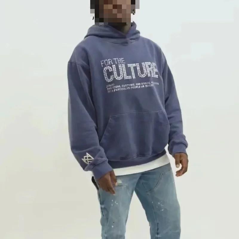 Европейская и американская надпись с горячим тиснением, свободная и модная мужская и женская толстовка с капюшоном и карманом на осень и зиму