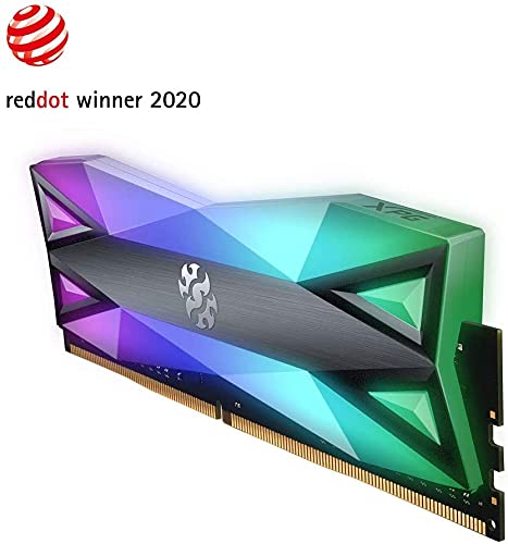 XPG DDR4 D60G RGB 32GB 3600MHz Desktop Memory Kit Gray (2x16GB) PC4-28800 CL18-22-22 U-DIMM (AX4U360016G18I-DT60)