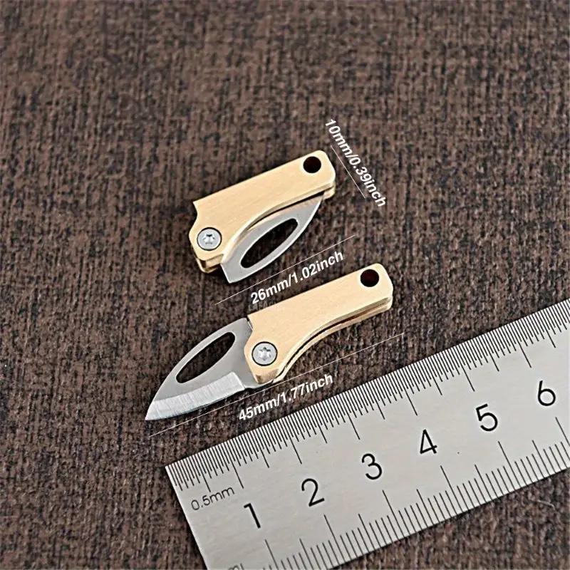 Брелоки для ключей Кольца для ключей Кольца для ключей Латунные магнитные присоски Маленький нож Острый край Поэт Портативный брелок Unpaing Экспресс-доставка Складной нож