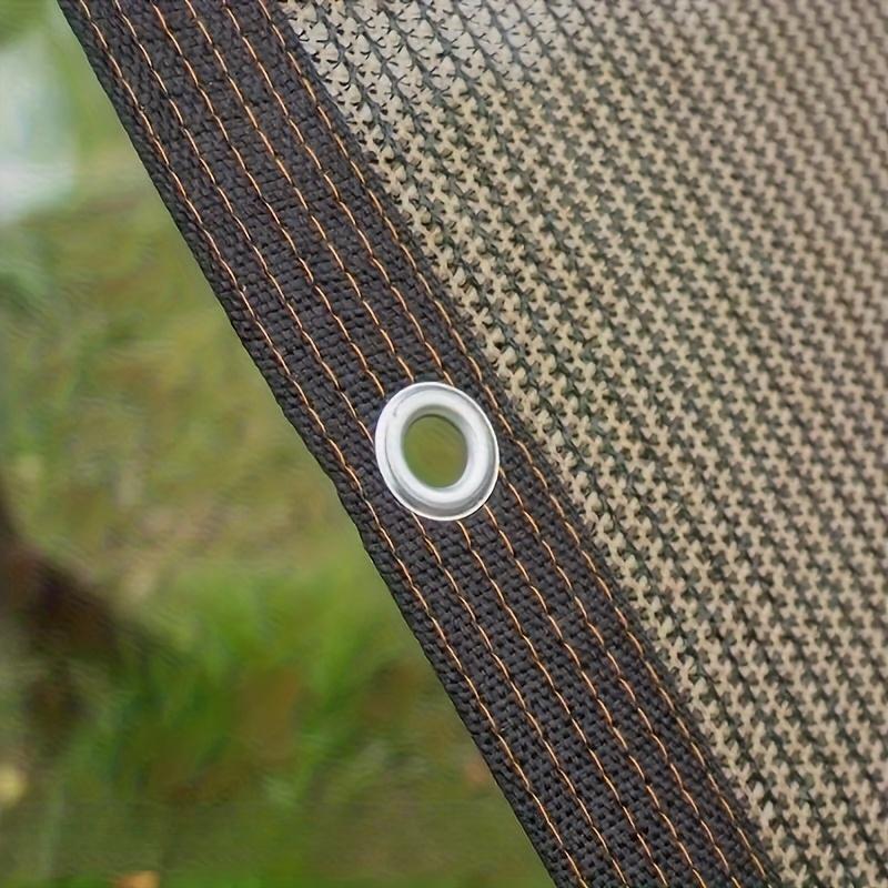 1 шт. Коричневая солнцезащитная сетка, 90% защита от УФ-лучей, полиэфирная ткань, степень затенения 81-90%, прочный пластиковый материал, идеально подходит для садовых террас, теплиц, павильонов