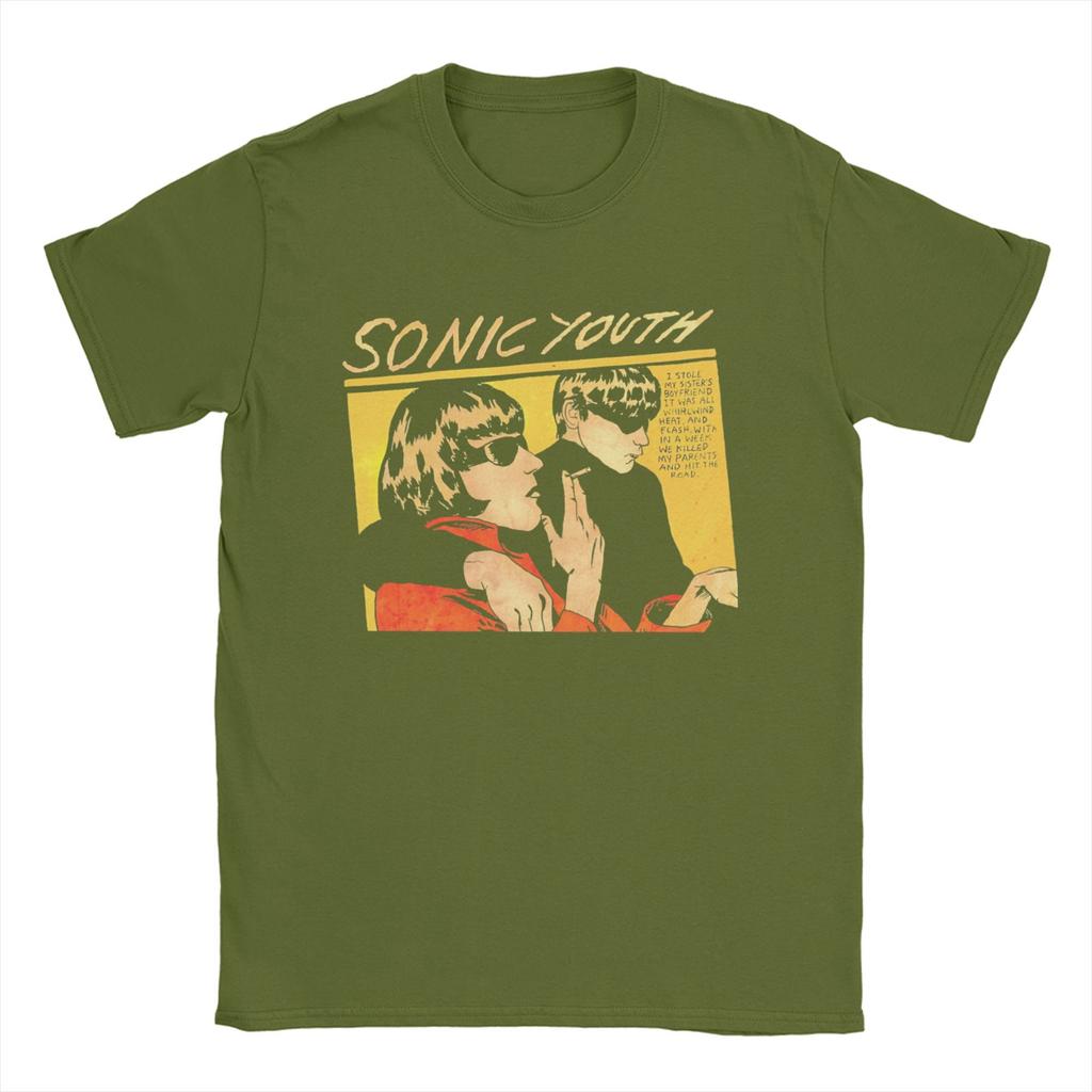 Мужская футболка Rock Band Sonic Youth Хлопковые Топы Новинка Короткий Рукав Круглый Вырез Футболка Большого Размера Футболка