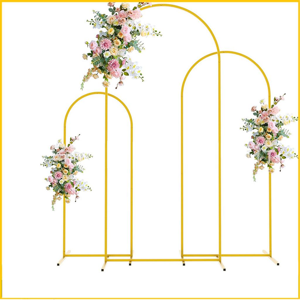 Комплект из 3 предметов, подставка для свадебной арки, 4 фута, 5 футов, 6 футов, металлическая подставка для арочного фона с воздушными шарами для улицы
