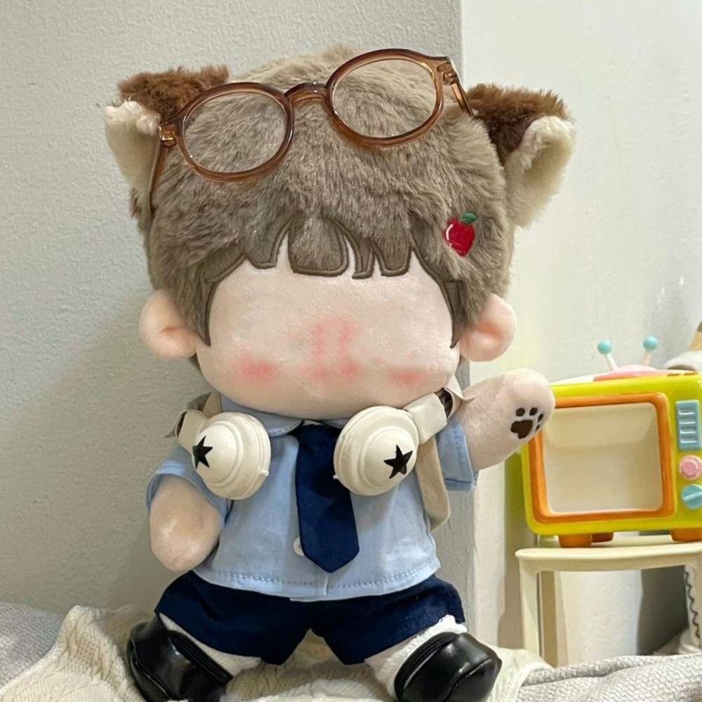 20cm Miniature School Uniform Changing Dress Game Blouse Skirt Suit  Cotton Stuffed Doll