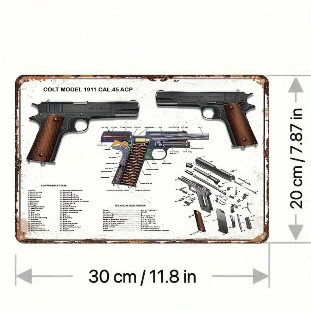 Винтажная металлическая жестяная табличка Настенный декор 20x30 см