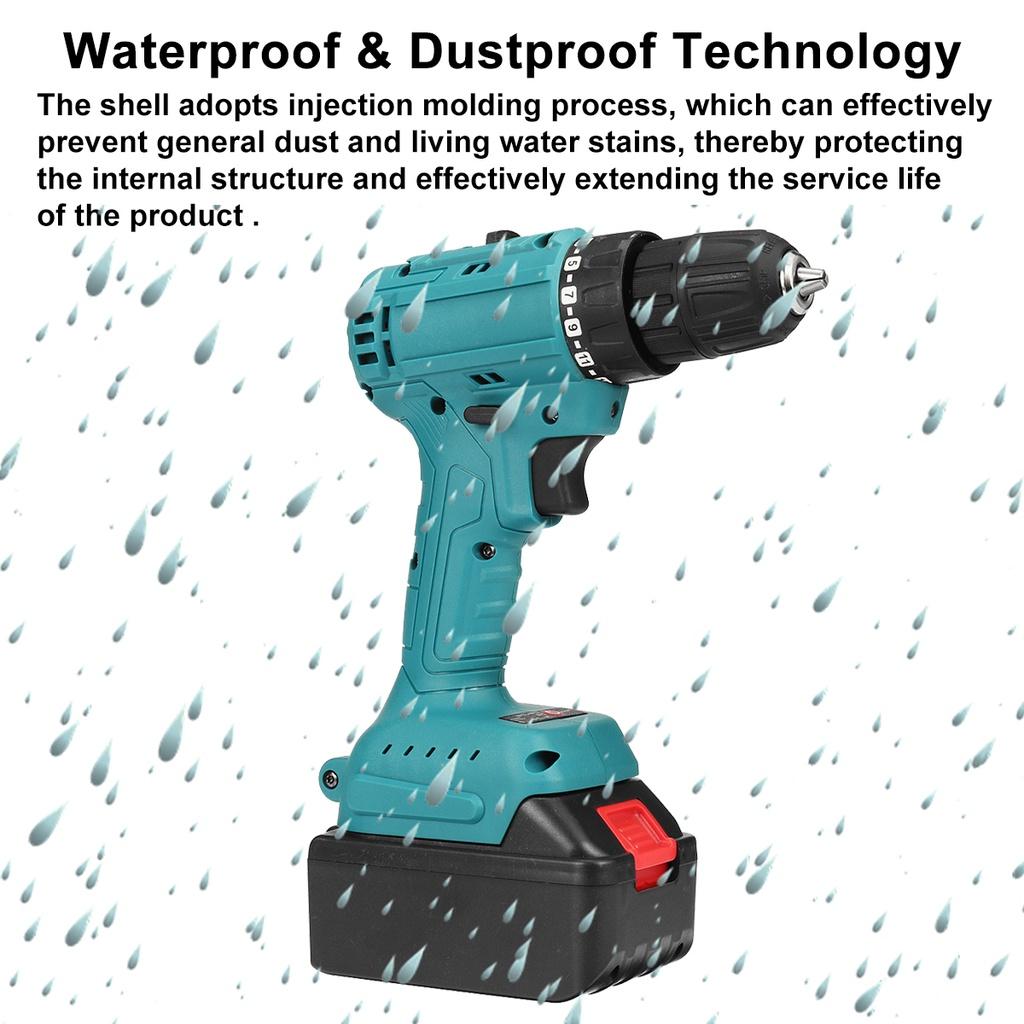 3 In 1 288VF 520N.M Brushless Electric Drill Impact Rechargeable Furnish Handheld Cordless Screwdriver with Lithium Battery