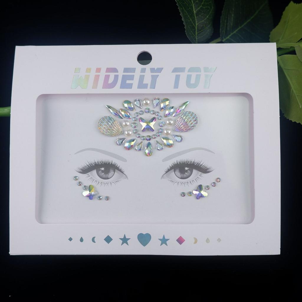 New Crystal Facial Eyebrow Sticker Eye Stickers Forehead Face Sticker Acrylic Gem Temporary Tattoo Party Rhinestone Makeup Tools