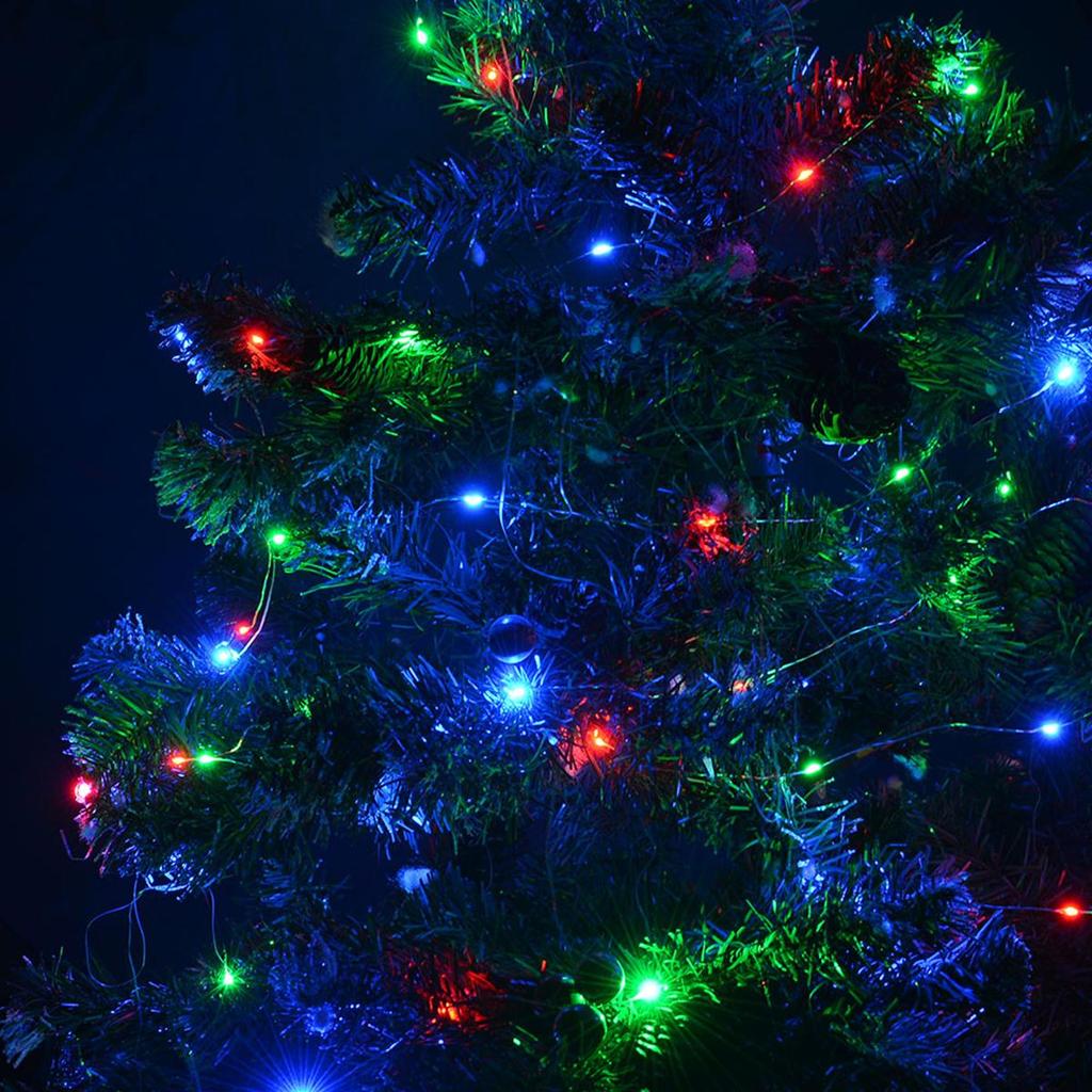 LED Green Copper Wire String Lights USB Battery Powered Outdoor Fairy Lights Christmas Garland For New Year Christmas Tree Party Terrace Decoration