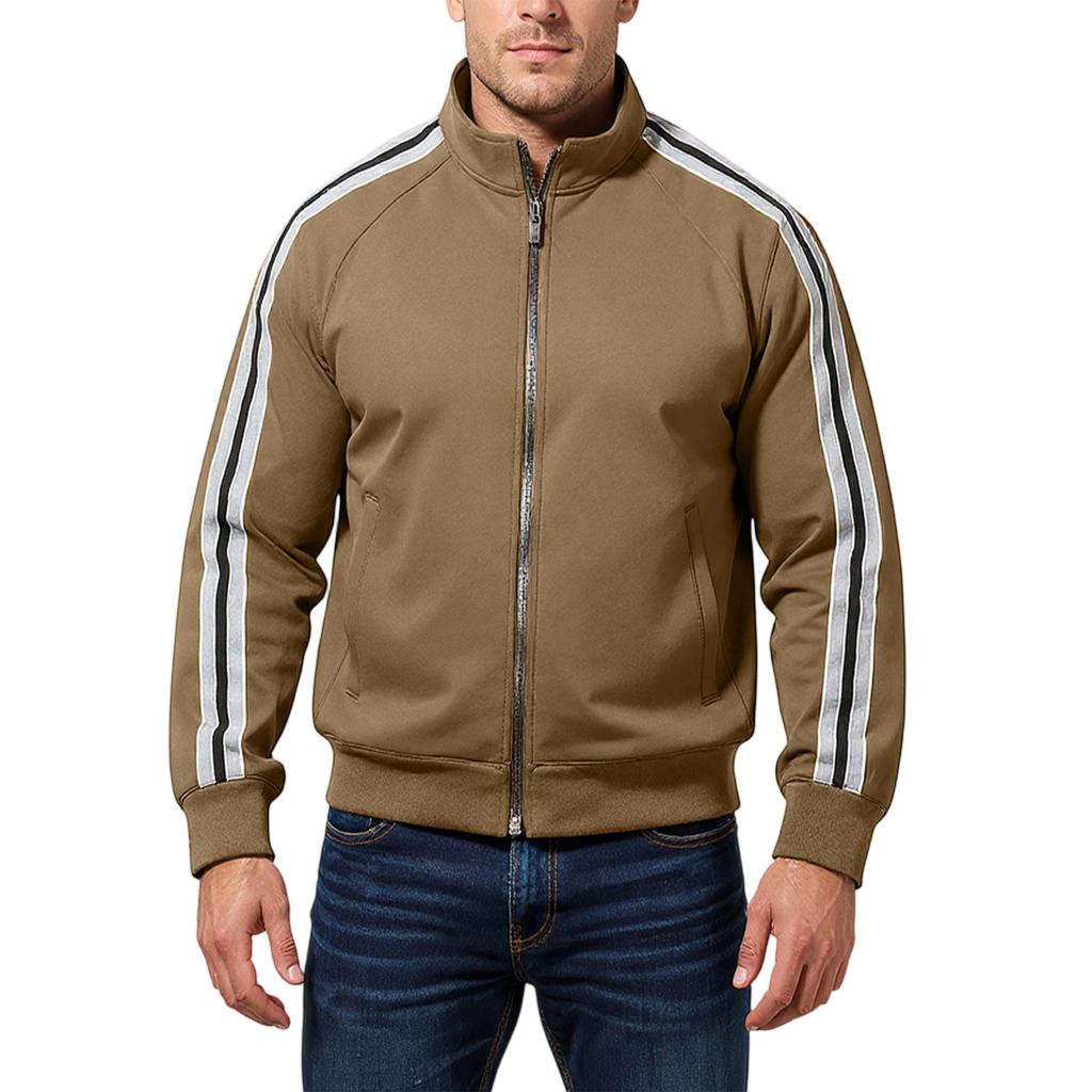 Men's  Leisure  Standing Collar  Zipper  Sports  Hoodie  Coat