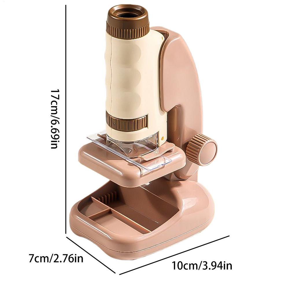 Kids Educational Microscope With Led Light Early Development Learning Science Experiment Toy