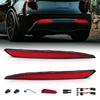 For Tesla Model 3 Model Y 2018 2019 2020 2021 2022 Led Rear Bumper Reflector 3 Functions Brake Light Dynamic Fog Light Red Smoke