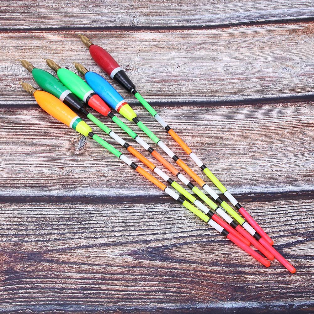 5 шт. Разноцветные поплавки из бальзового дерева, поплавки-бобберы, индикаторы поклевки, рыболовное снаряжение(3+2г )