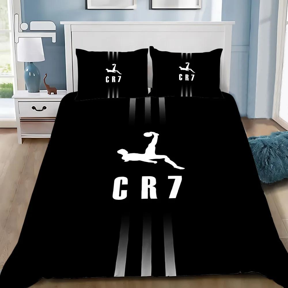 3D НОВЫЙ Пододеяльник Наволочка Комплект Постельного Белья Футбол CR7 Р-Роналду Взрослый Мальчик Девочка Украшение Спальни Детский Односпальный Двуспальный Большой