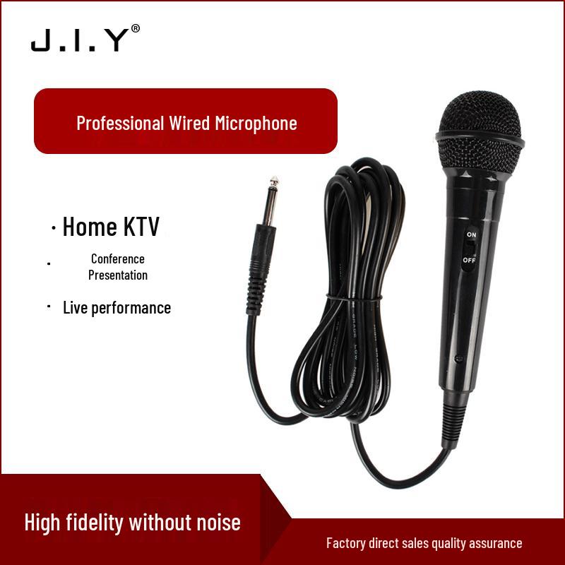 Dynamic Wired Microphone for Home KTV Singing & Tuning with Speaker Compatibility