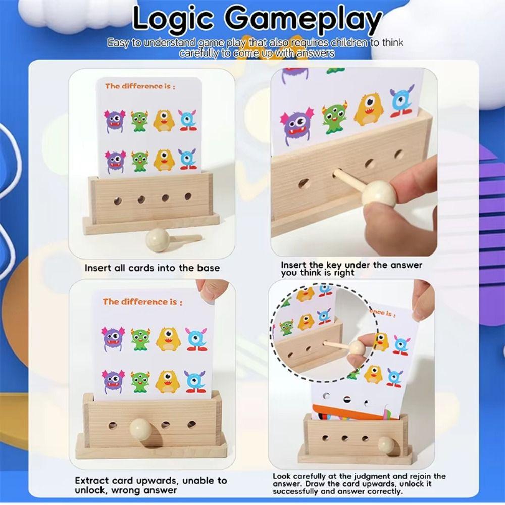 Montessori English Logic Key Puzzle Game Early Educational Key Thinking Puzzle Toy  Birthday Gifts