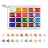 1 Box 1ML Watercolor Paint Metallic Glitter Watercolor Pigment Portable Vibrant Solid Paint Box for Artists