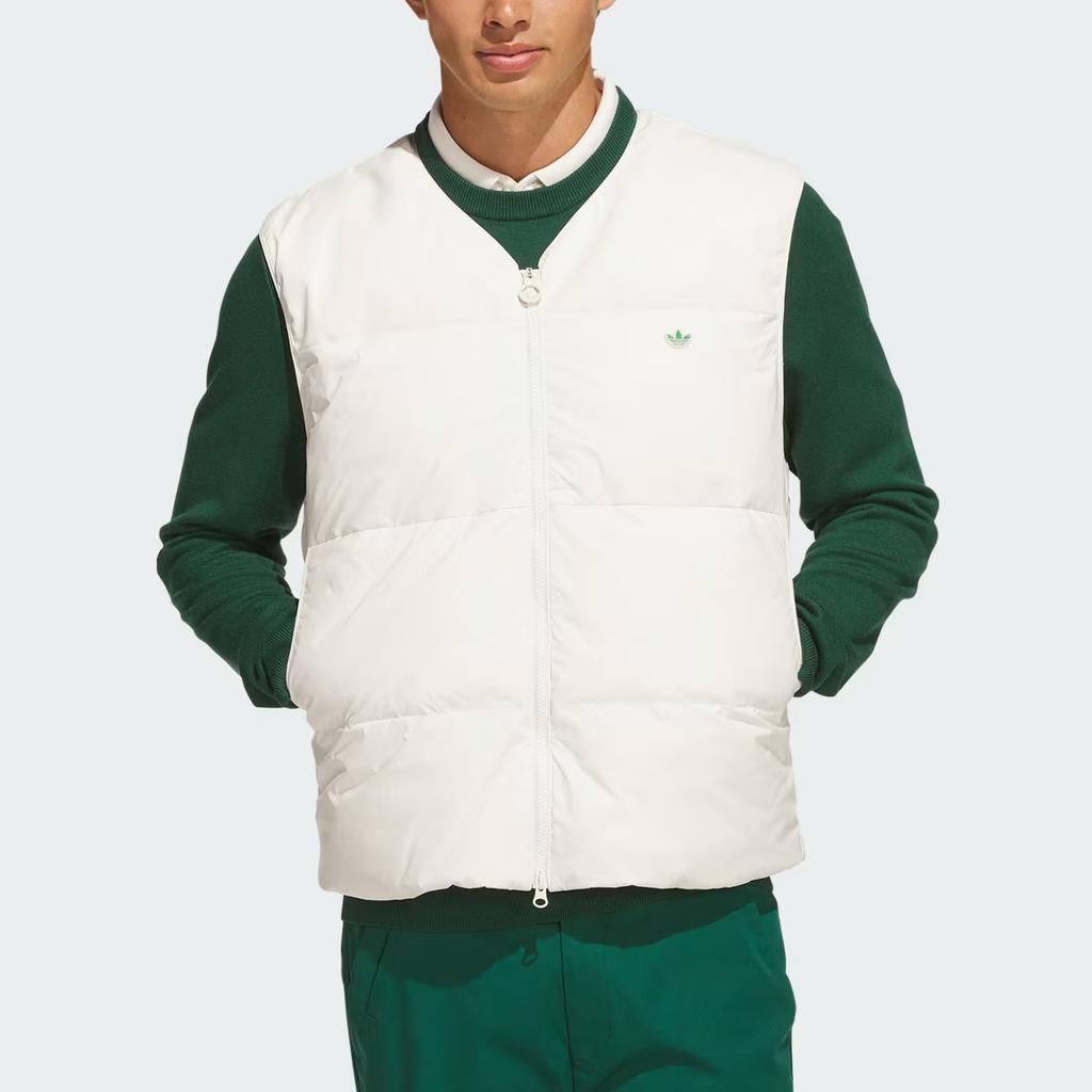 Men's Adidas Originals Down Vests Men's Pink Chalk White V-neck Moderate Other