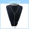 Fashionable Rhinestone Decoration Women Neck Necklace With Tassels For Party And Event Accessory