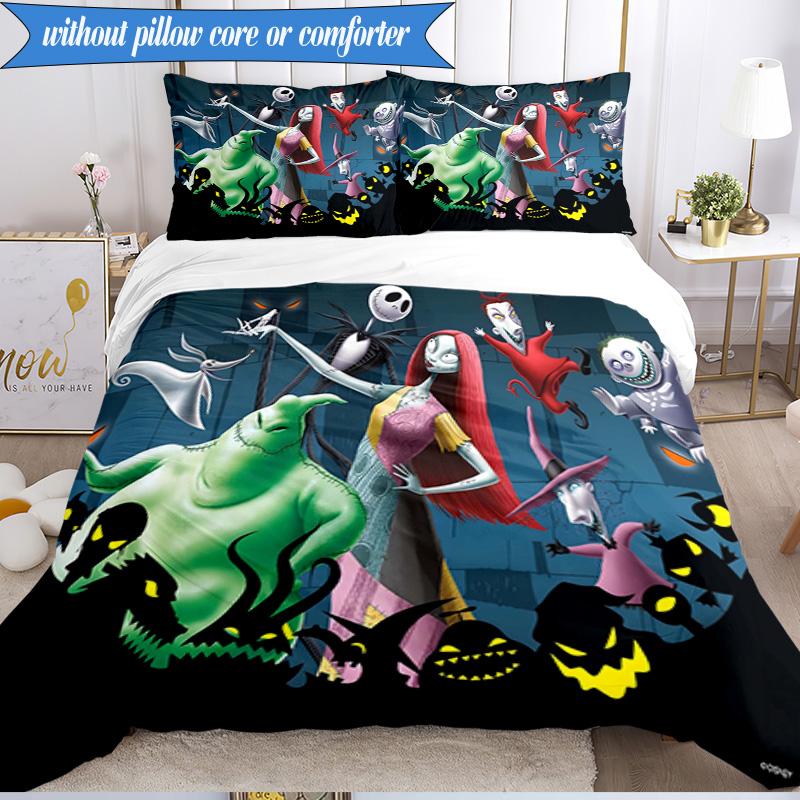 Halloween Jack 3pcs K-pop music group Bedding set,Ideal for Bedroom, Dormitory,Including Duvet Cover And 2pcs Pillowcases,Fan gifts