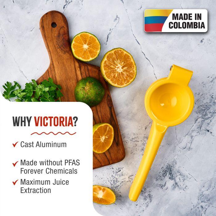 Presse-agrumes Manuel, Presse-citron Fonte d'Aluminium, Extraction Maximale Jus Victoria 31312 Jaune 31312