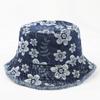 Washed Cotton Bucket Hats Packable Summer Outdoor Cap Travel Beach Sun Hat Plain Colors for Girls Women