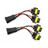Pair H11/H8 2-Way Splitter Wires For Headlight/High Beam Quad/Dual Projectors