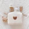 Embroidered Cotton Mommy Bag: Stroller & Diaper Storage