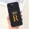 For Apple iPhone 15 15Pro 5G Case Fashion Letter Flower Luxury Crown Soft Silicone Cover For iPhone15+ 15Plus 15 Pro Max Bumper