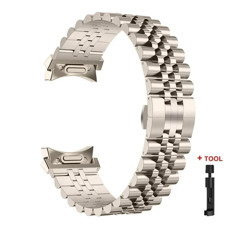 Металлический ремешок без зазоров для Samsung Galaxy Watch 7/6/5/4 40мм 44мм, металлический ремешок Quick Fit для galaxy watch 6 Classic 43 47мм 5Pro 45мм