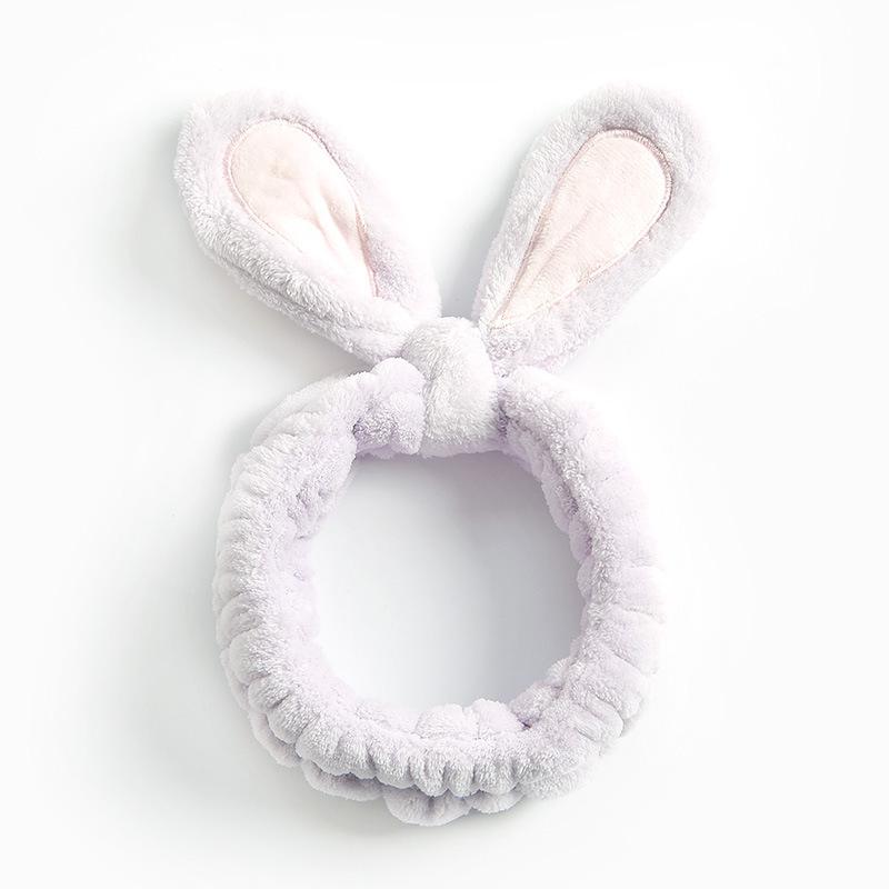 Супер милая трехмерная проволочная кроличья ушка пушистая повязка для мытья лица маска для макияжа женские аксессуары для волос головной убор