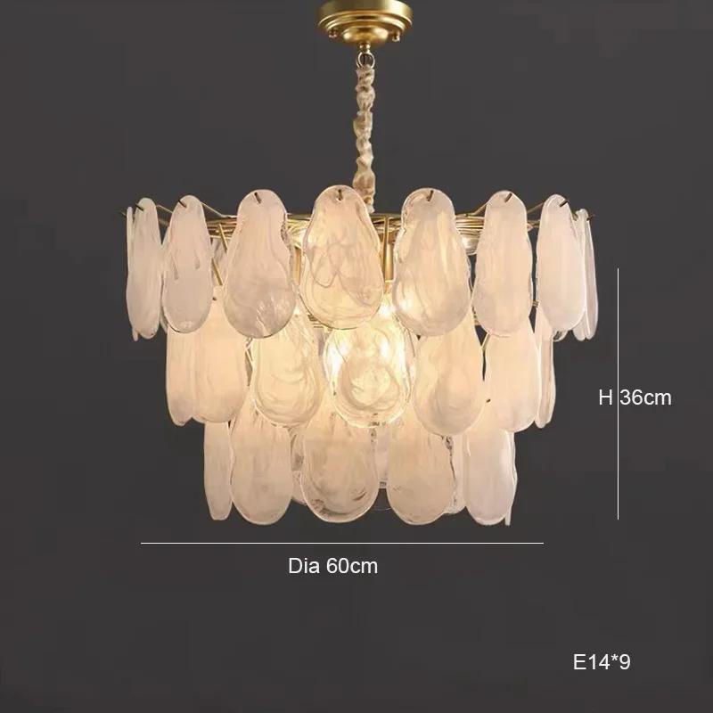 Французский стиль роскошная гостиная подвесной светильник светодиодный свет постмодерн стеклянный подвесной светильник украшение дома ресторан гостиница освещение